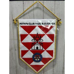 Vintage Rotary Club Padova Euganea Hanging Banner Flag Dueffe Sport